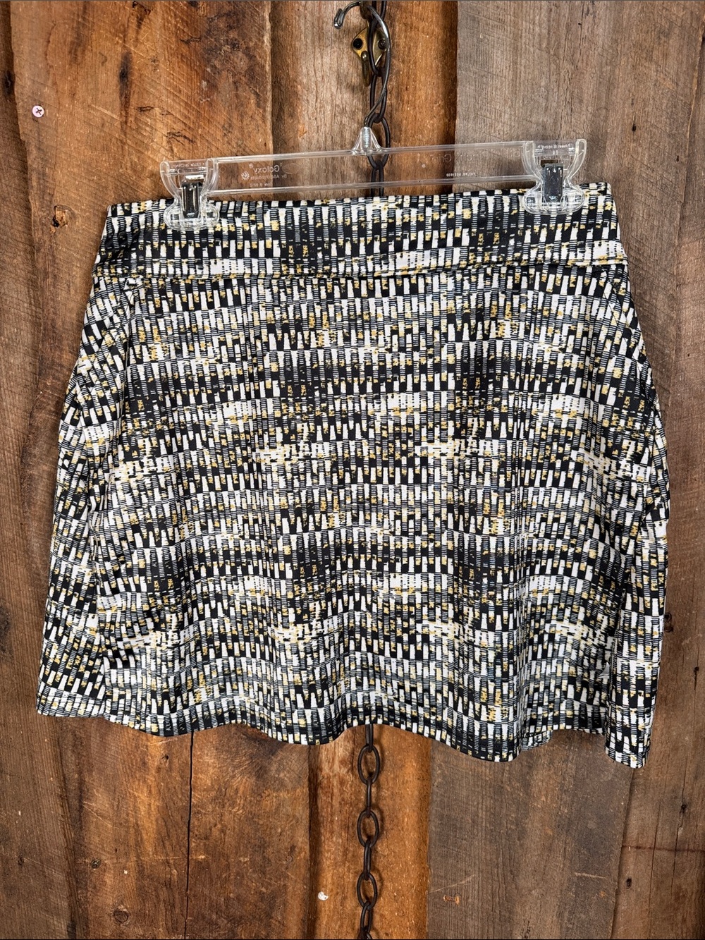 Bermuda Sands Women’s Black and White Patterned Golf Skort